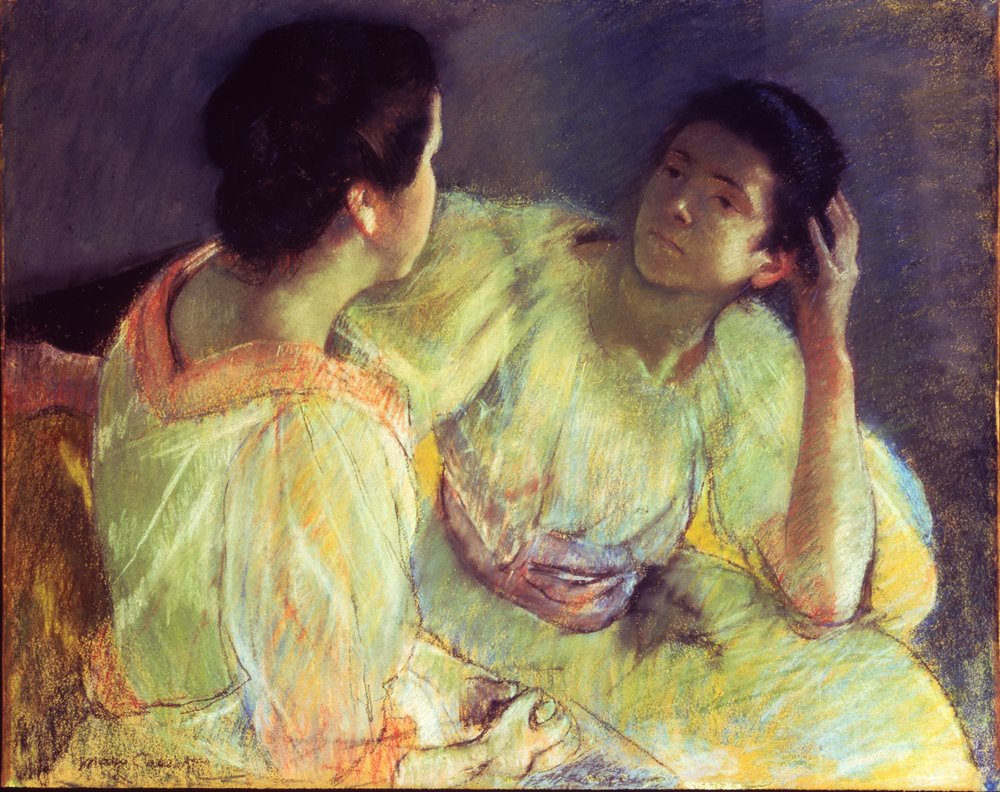 La conversación, c.1896 de Mary Stevenson Cassatt