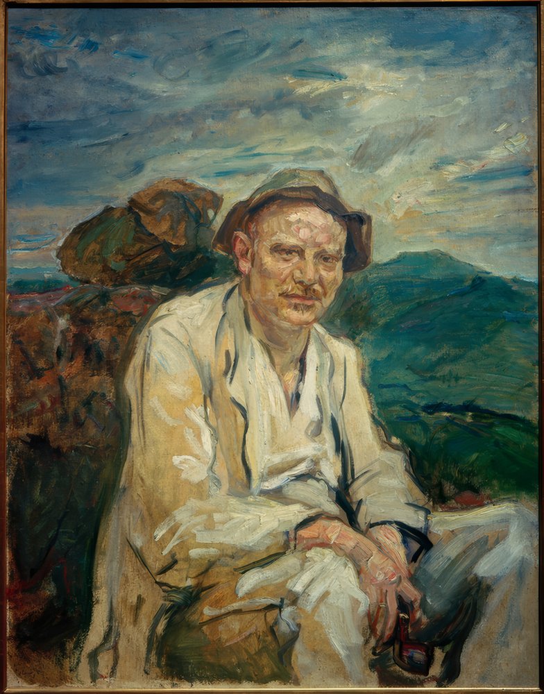 El caminante descansando. Retrato de Heinrich Kohl de Max Slevogt
