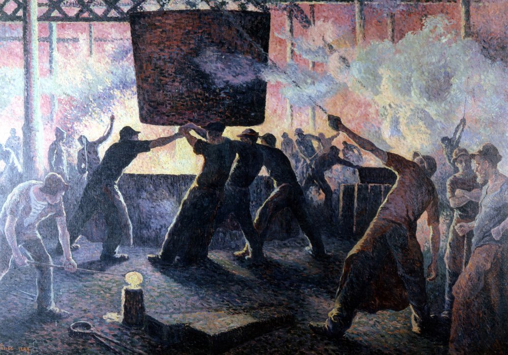 La fundición por Maximilian de Maximilien Luce