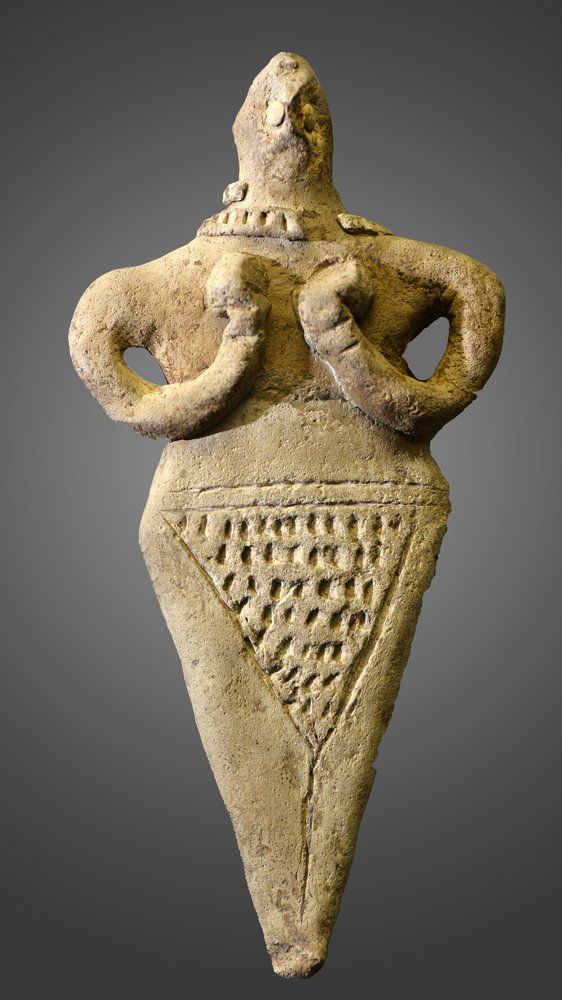 Figurilla de una mujer desnuda, Mesopotamia, c.2000-1800 a.C. (arcilla) de Mesopotamian Mesopotamian