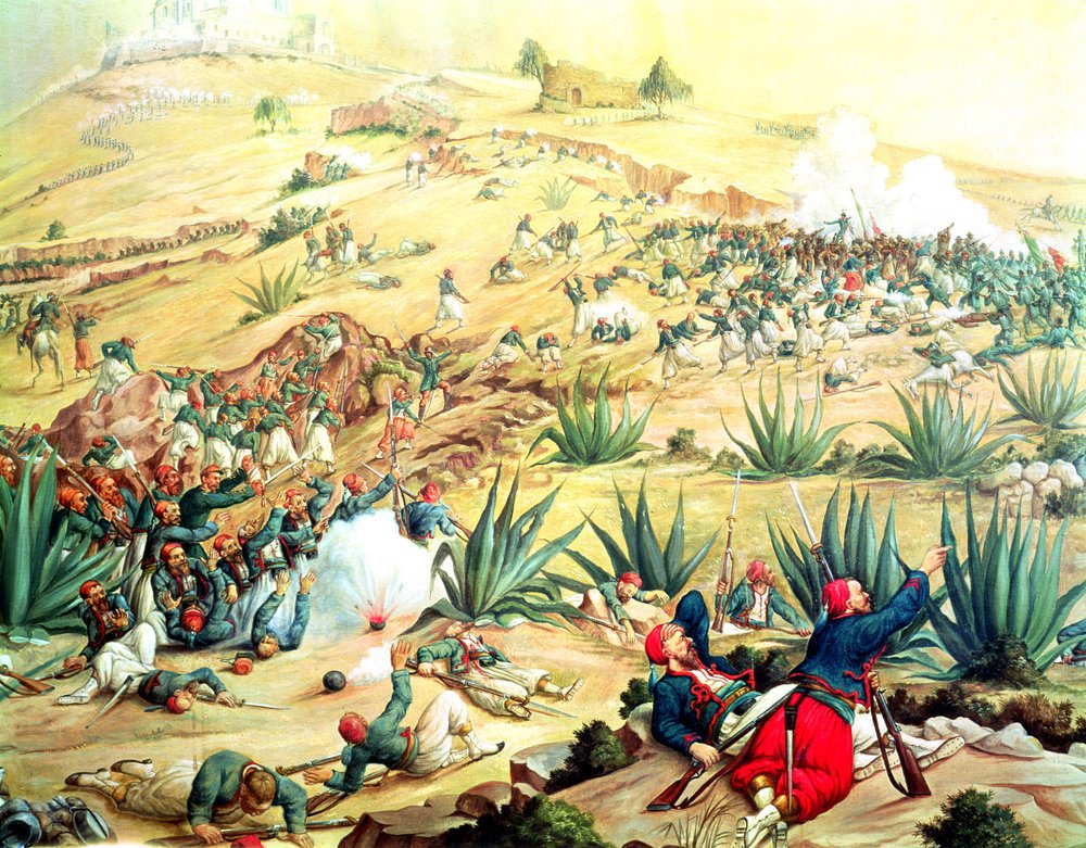 La batalla de Puebla, 5 de mayo de 1862 de Mexican School