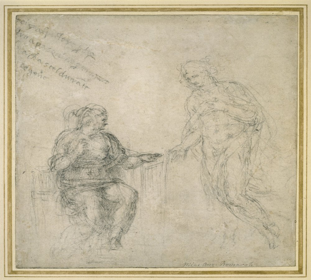 Cristo despidiéndose de su madre después de la resurrección de Michelangelo Buonarroti