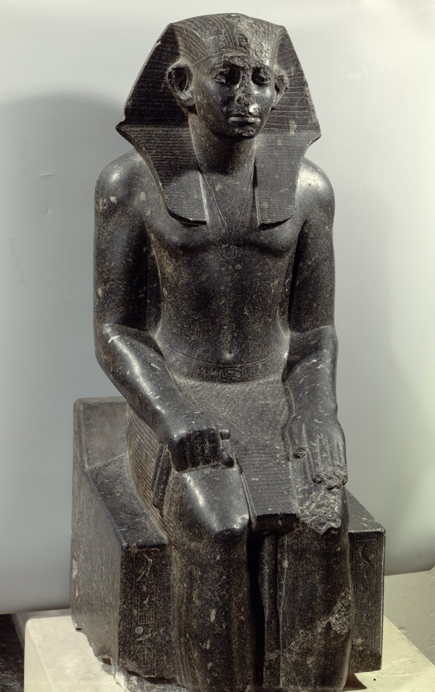 Estatua de Sesostris III (1887-49 a.C.) como un joven de Middle Kingdom Egyptian