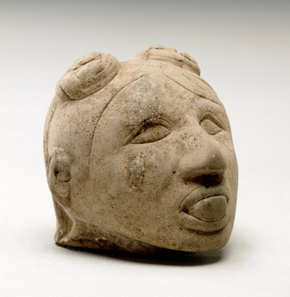 Cabeza masculina, Natchez, 1200-1500 de Mississippian culture