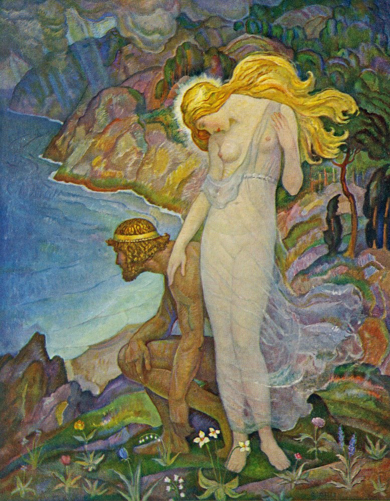 Odiseo y Calipso de Newell Convers Wyeth
