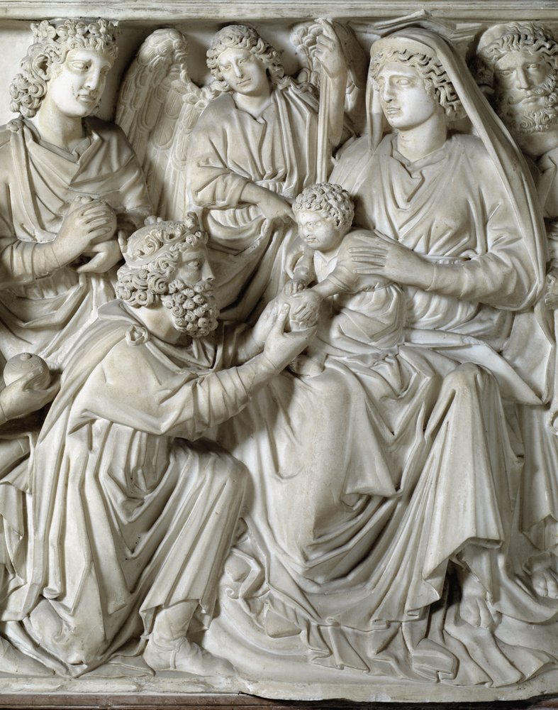 La adoración de los magos (detalle) de Nicola Pisano