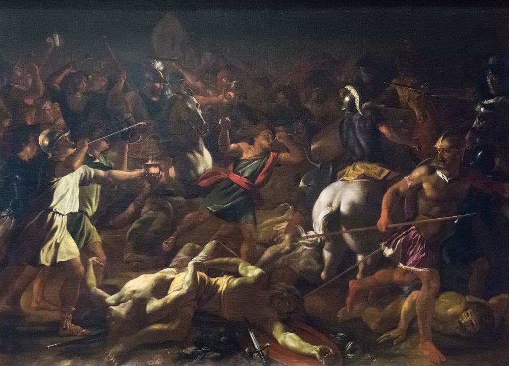 Batalla de Gedeón contra los madianitas de Nicolas Poussin