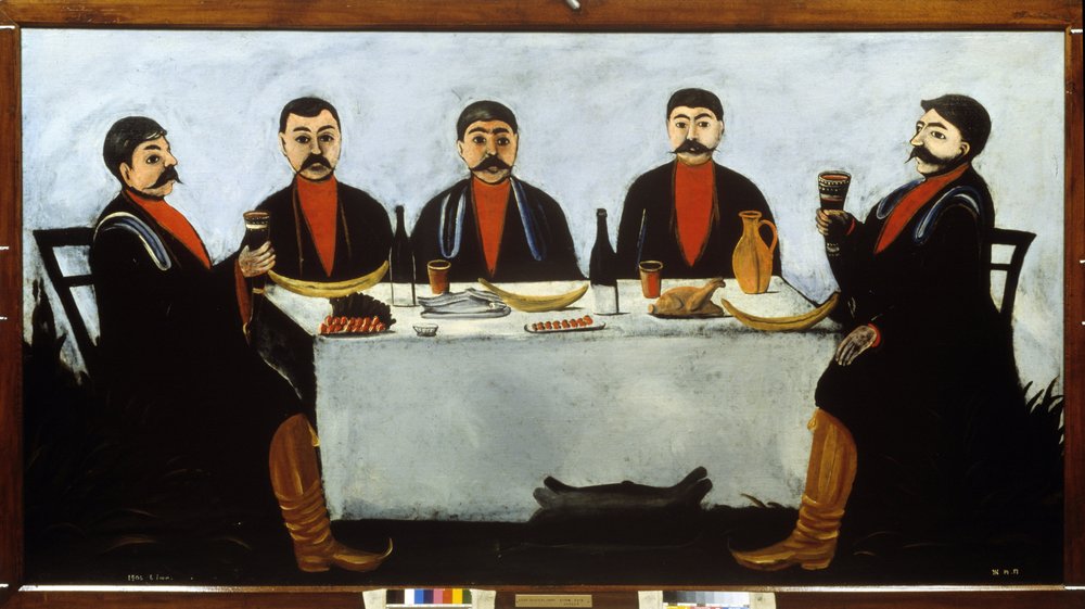 La fiesta de los cinco príncipes. de Niko Pirosmani