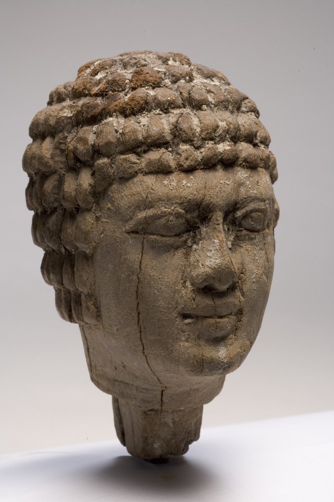 Cabeza de un hombre (madera) de Old Kingdom Egyptian