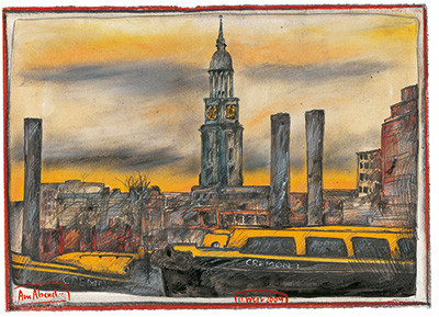 Al atardecer, Hamburgo de Ole West