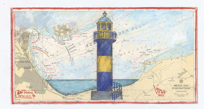 La hermosa torre de Eckernförde (bahía de Eckernförde) de Ole West