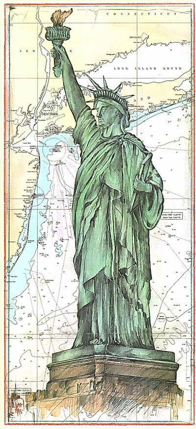 Estatua de la Libertad - pequeña de Ole West
