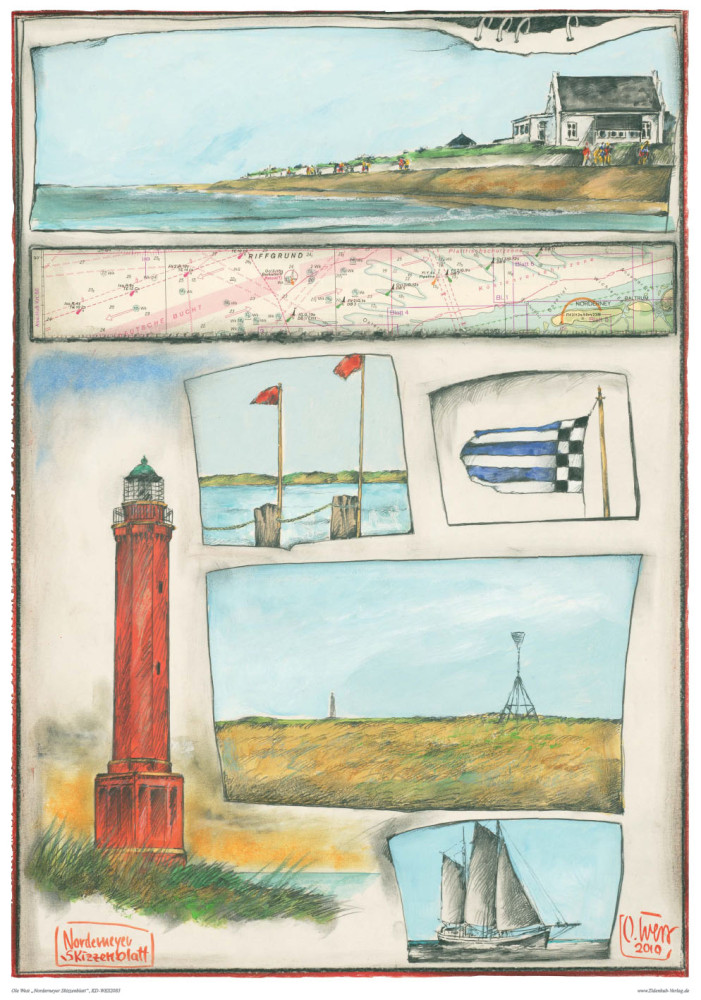 Hoja de bocetos de Norderney (Norderney) de Ole West
