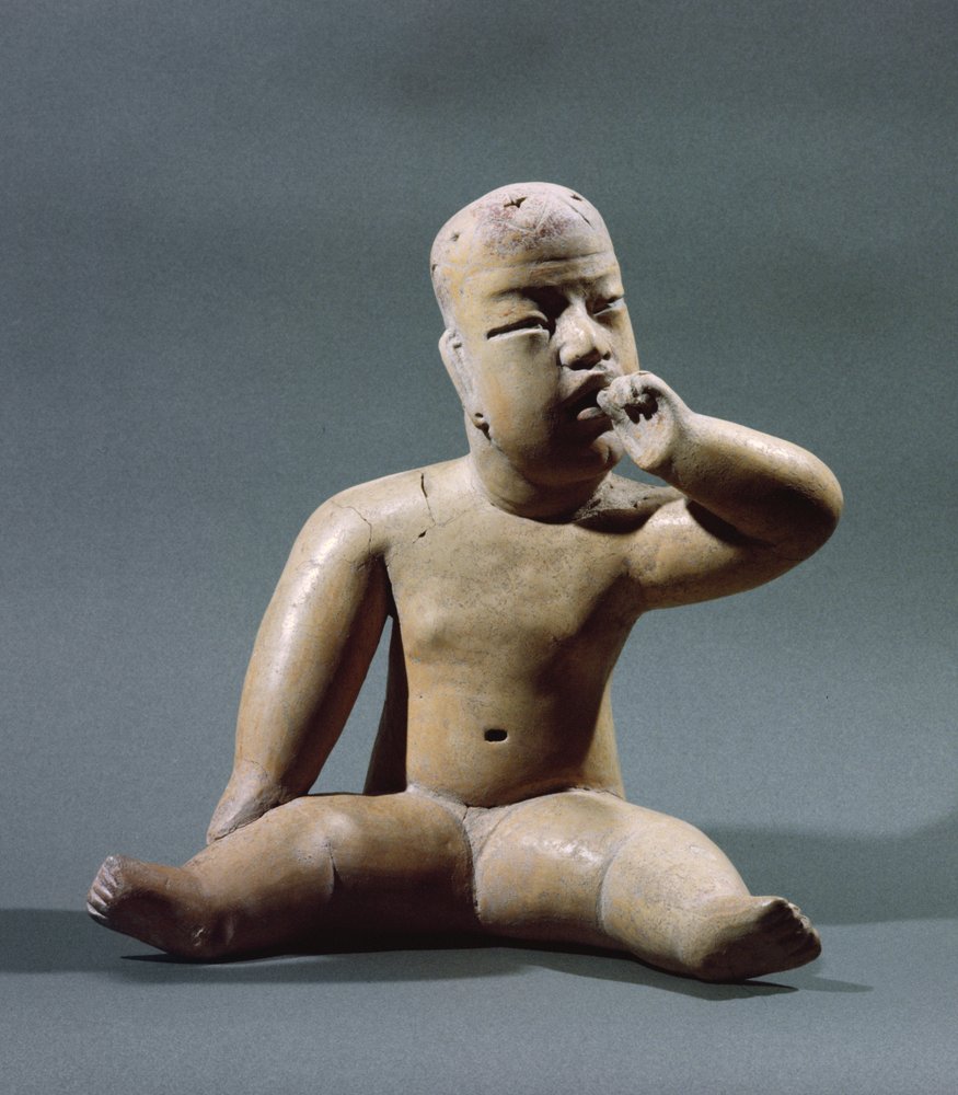 Figura de bebé (cerámica) de Olmec