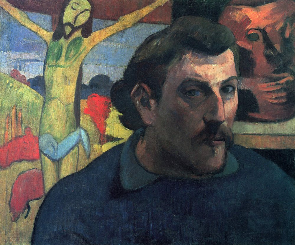 Retrato del artista con el Cristo amarillo de Paul Gauguin