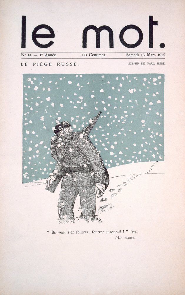 Portada de la revista 'Le Mot', marzo de 1915 Paul Iribe