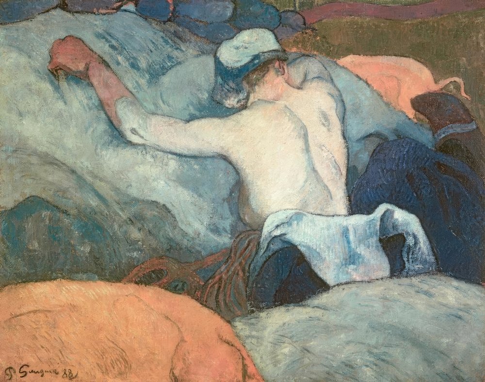 En el heno de Paul Gauguin