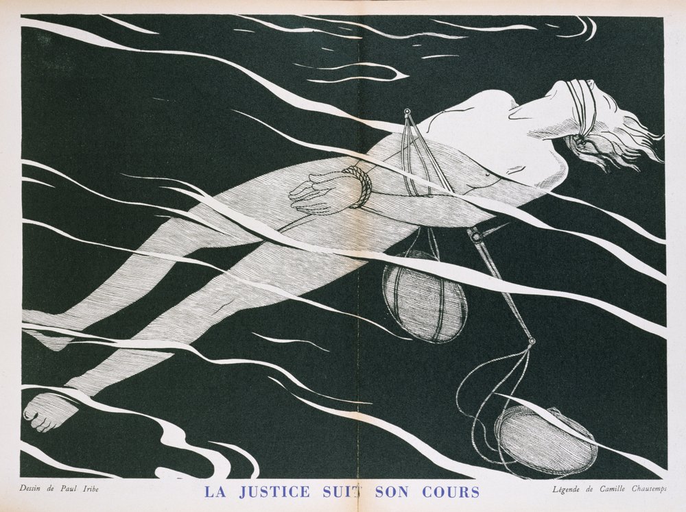 'La justicia sigue su curso', caricatura del sistema de justicia, de
