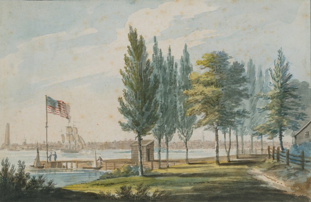 Filadelfia desde el otro lado del río Delaware, 1811-ca. 1813 de Pavel Petrovic Svin