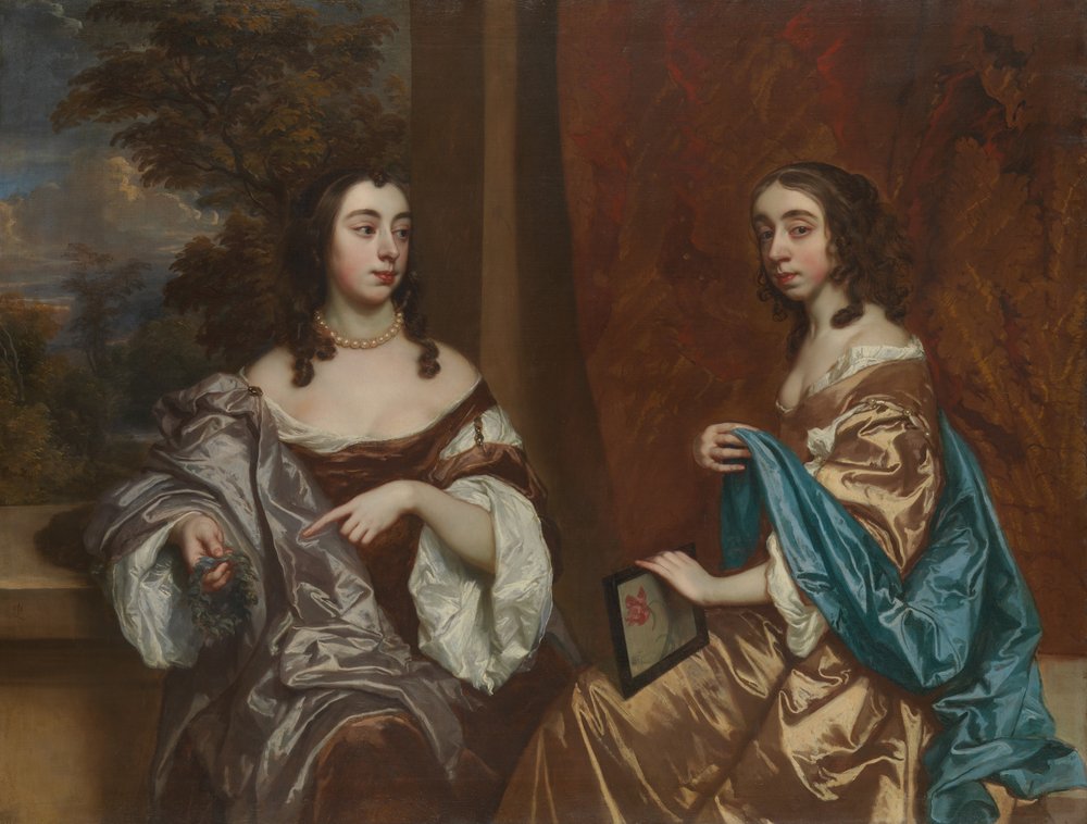 Mary Capel, luego duquesa de Beaufort, y su hermana Elizabeth, condesa de Carnarvon, c.1657 de Peter Lely