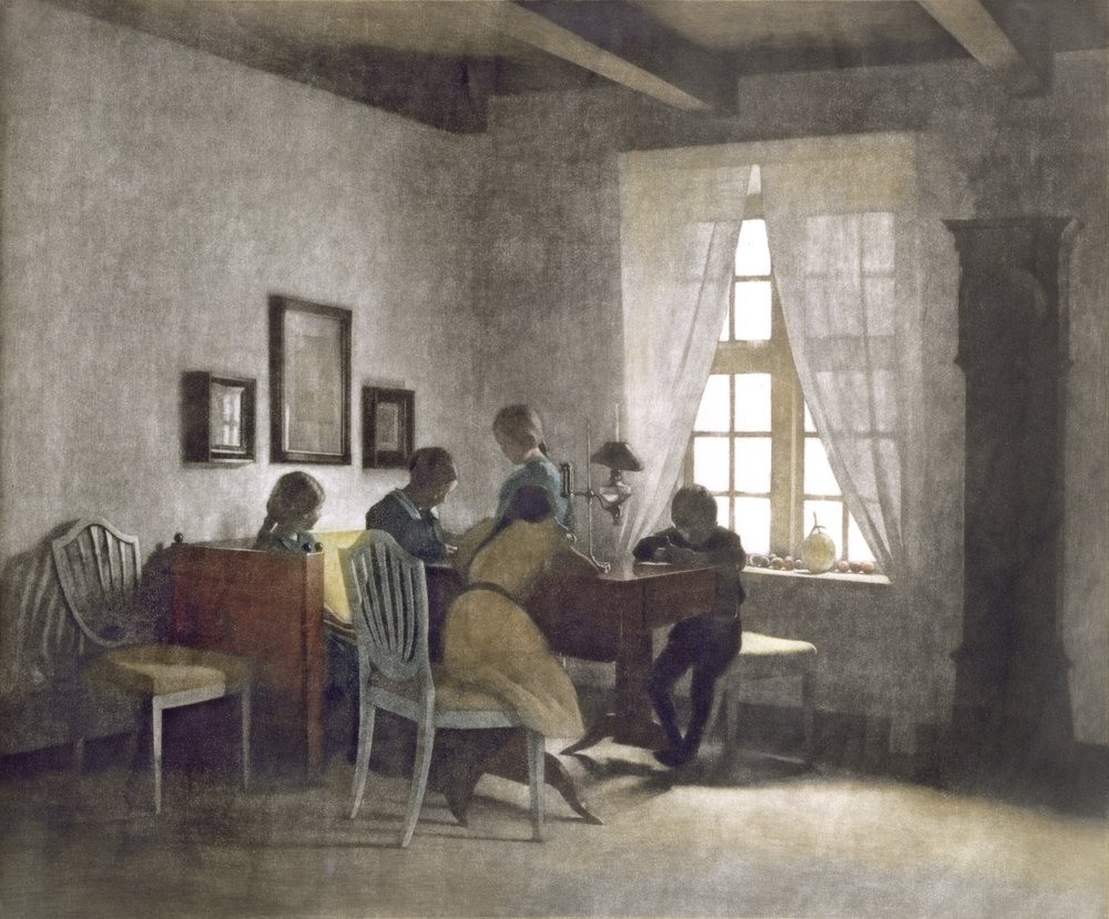 Niños en la mesa | Peter Vilhelm Ilsted | Impresión de arte