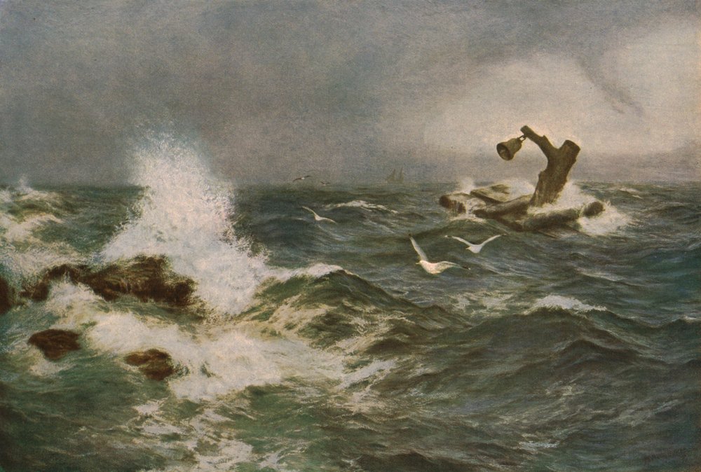 La roca de Inchcape, 1908, c. 1930. de Peter Graham