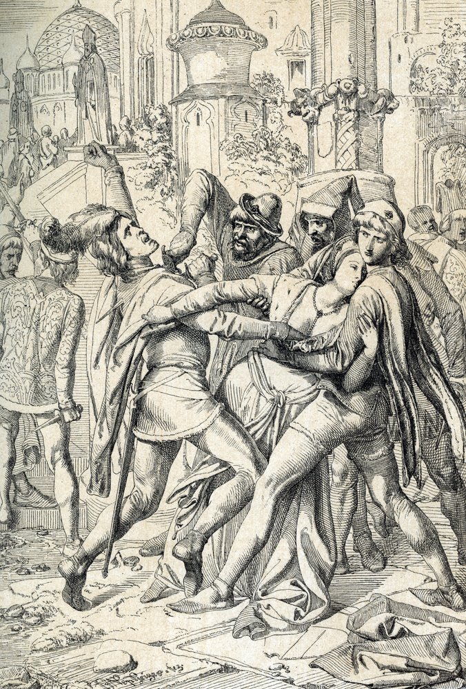 Las Vísperas sicilianas, revuelta popular de la isla de Sicilia contra la dominación feudal del rey francés Carlos de Anjou, ocurrida en Palermo y Corleone el 31/03/1282, martes de Pascua de Peter Johann Nepomuck Geiger