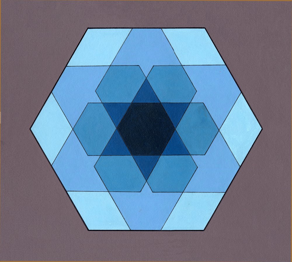 Hexágonos superpuestos de Peter McClure
