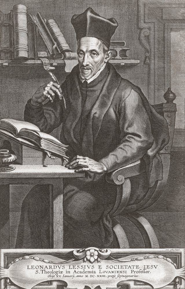 Leonardus Lessius. Retrato. de Peter Paul (after) Rubens