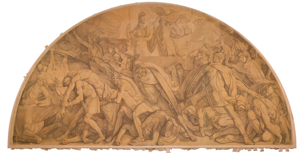 La lucha por el cuerpo de Patroclo de Peter von Cornelius