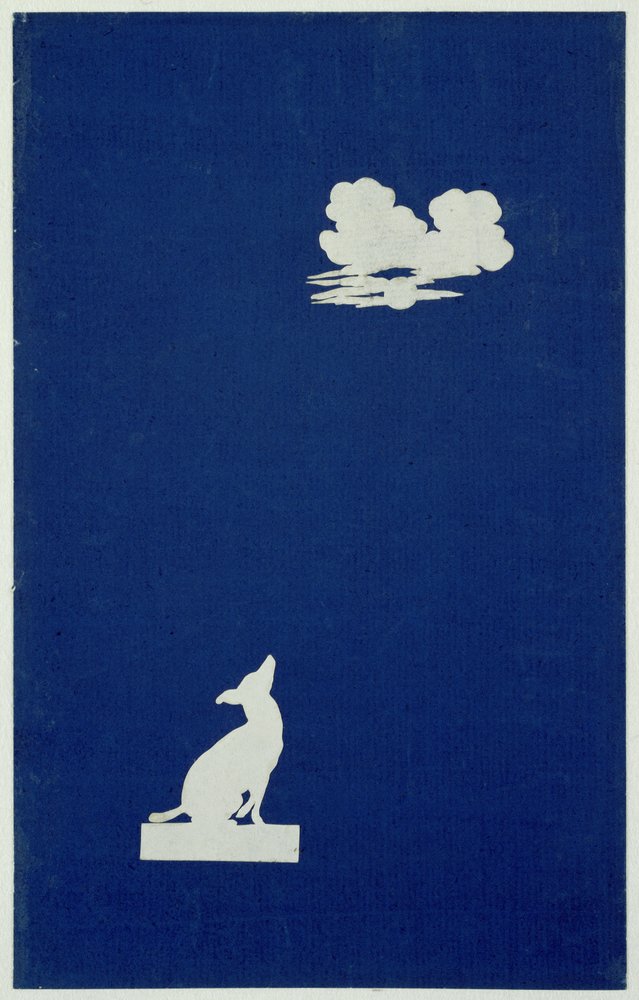 Un perro aullando a la luna de Philipp Otto Runge