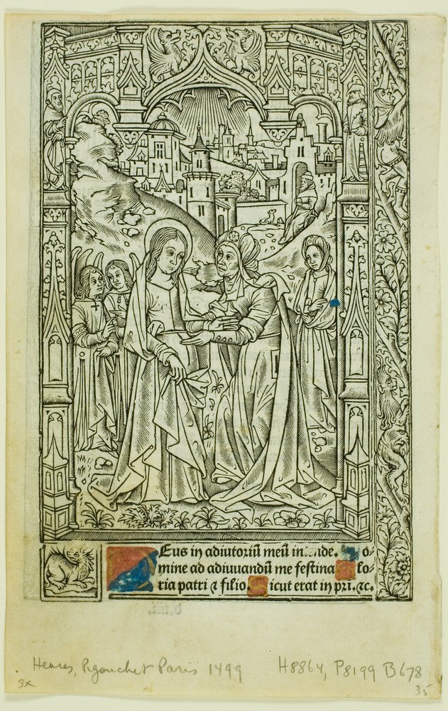 Visitación, del Libro de Horas de Philippe Pigouchet
