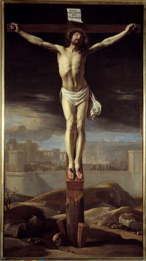Cristo en la cruz. Pintura por Philippe De Champaigne (1602-1674) de Philippe de Champaigne