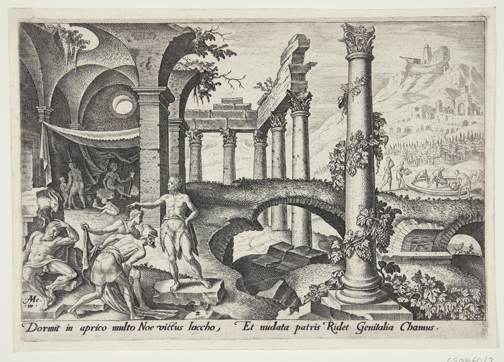 La burla de Noé de Philips Galle