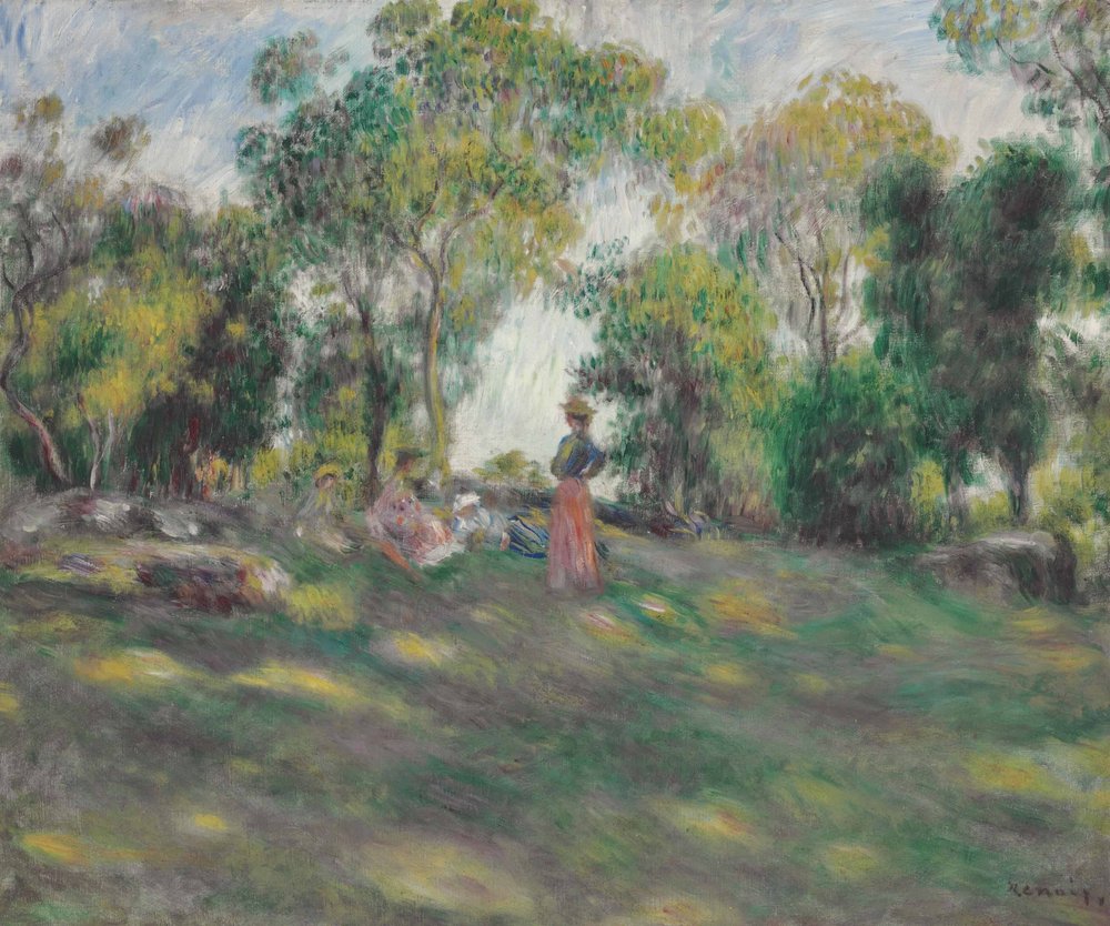 Paisaje con figuras de Pierre-Auguste Renoir