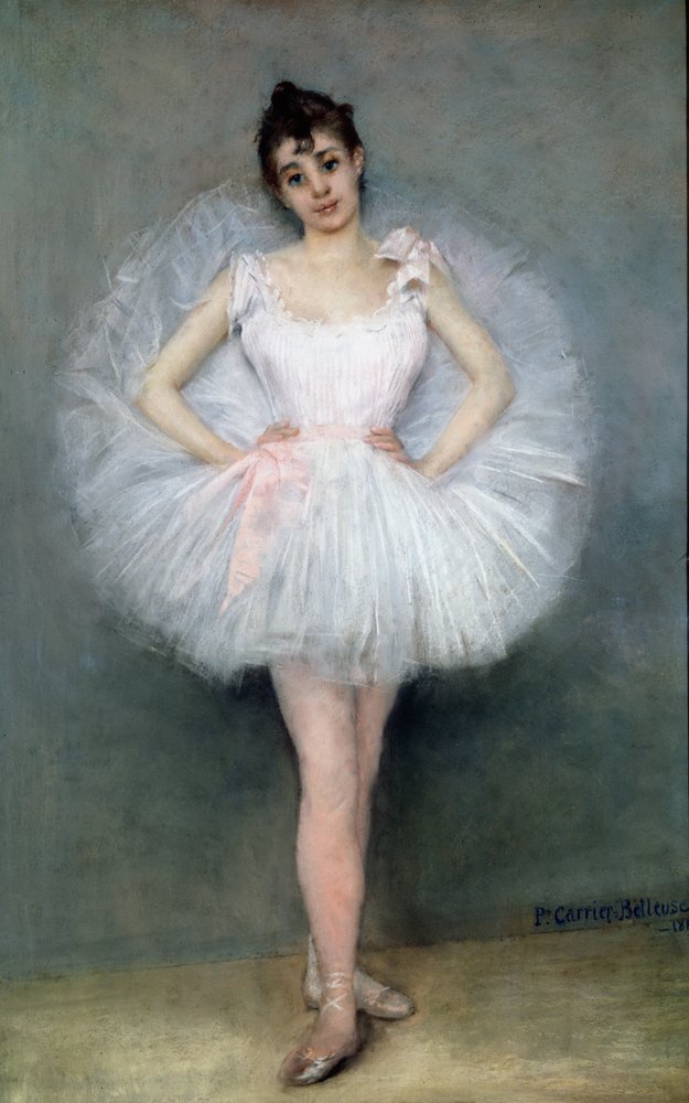 Retrato de una joven bailarina de Pierre Carrier-Belleuse