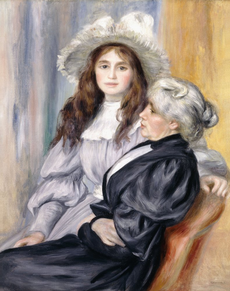 Berthe Morisot y su hija, Julie Manet, 1894 de Pierre-Auguste Renoir