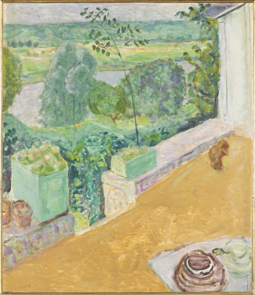 Perro en la terraza Chien sur la terrasse, 1917 de Pierre Bonnard