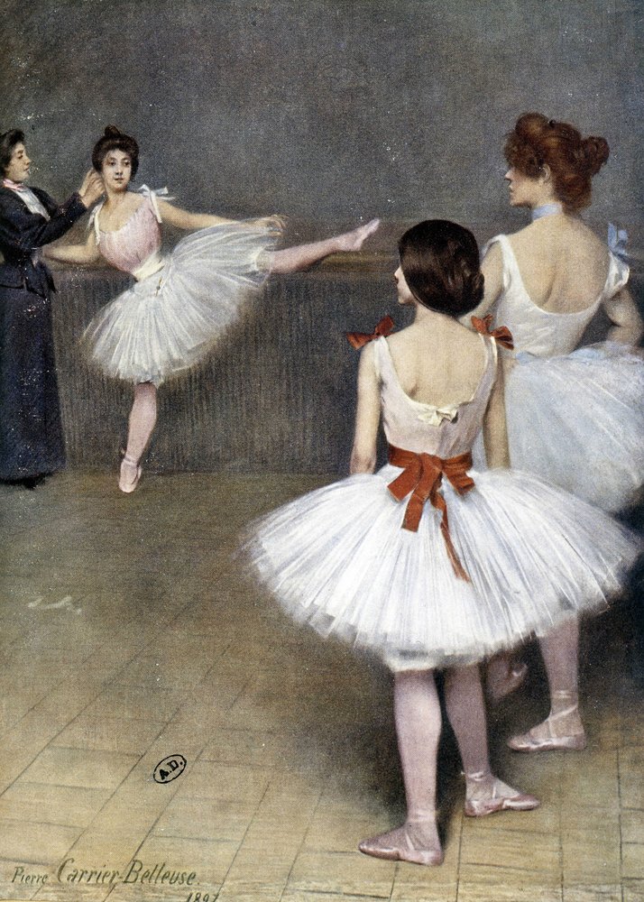 Danza clásica: bailarinas en 1897 por Pierre Carrier Belleuse de Pierre Carrier-Belleuse