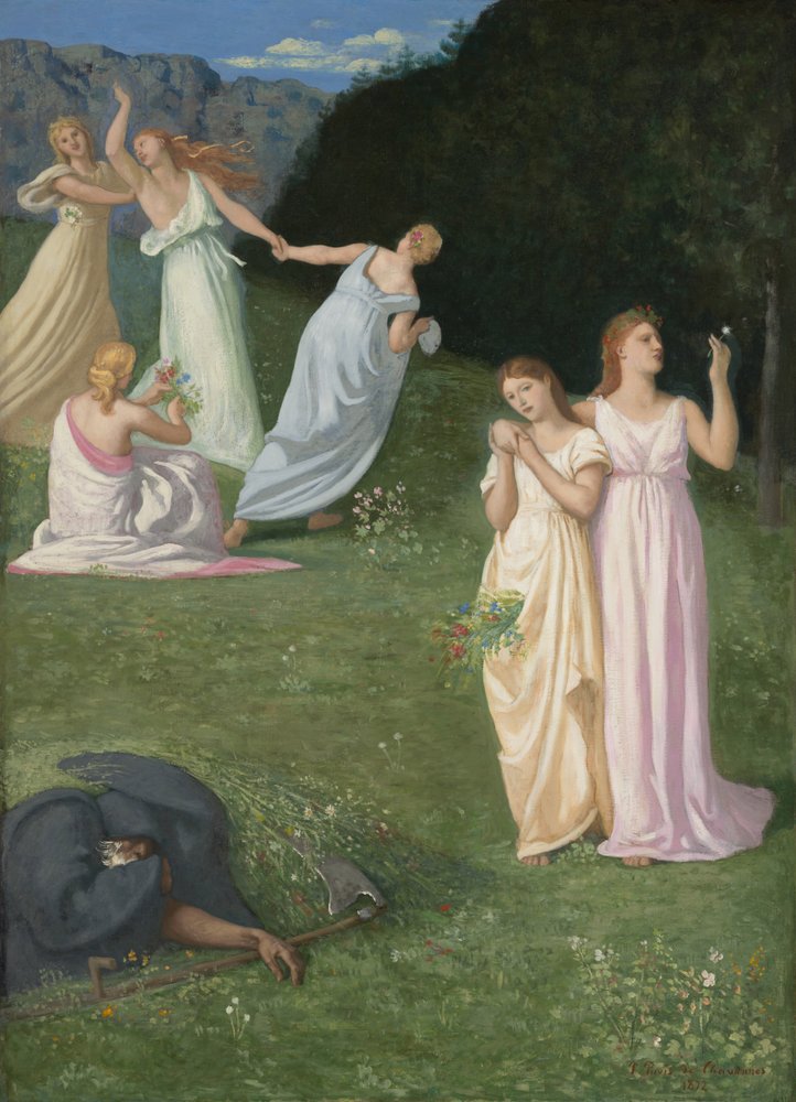 La muerte y las doncellas, 1872 de Pierre Puvis de Chavannes