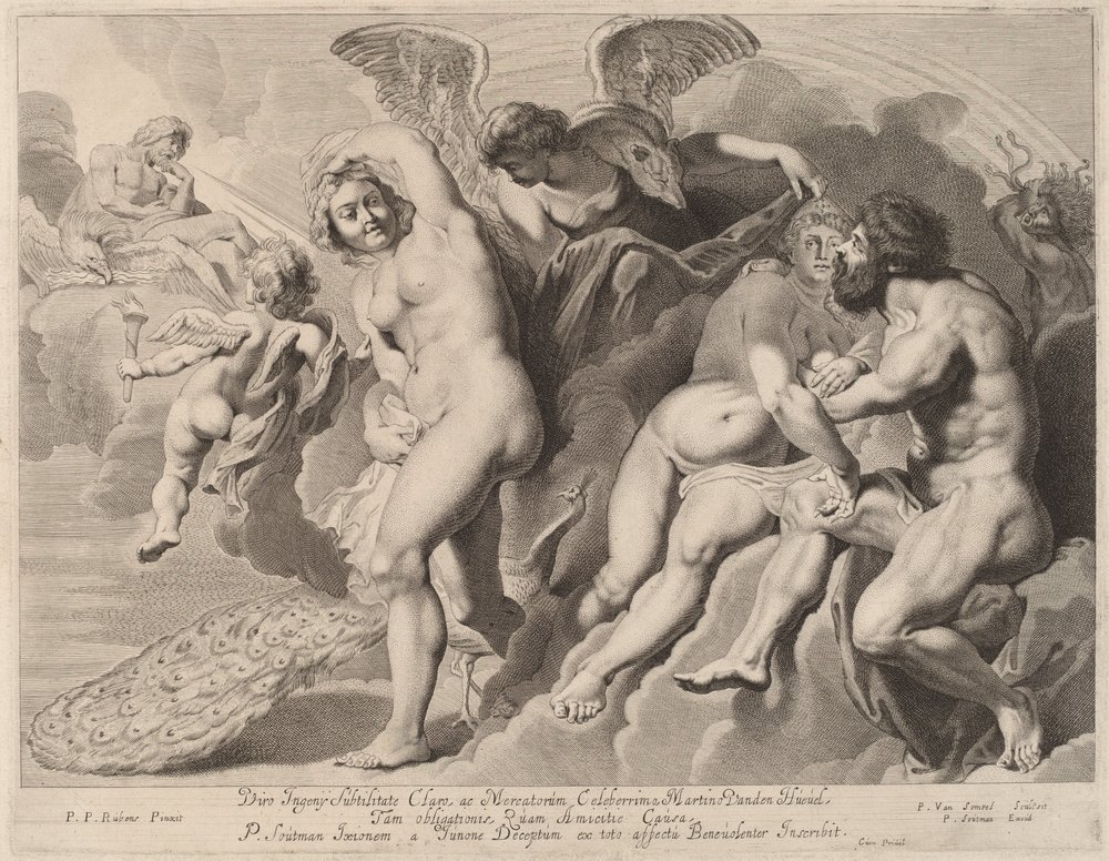 Ixión engañado por Juno de Pieter van Sompel
