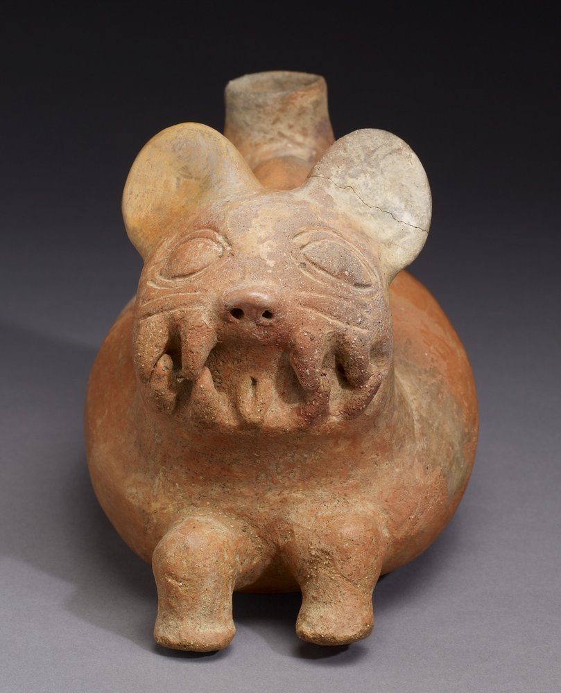 Vasija felina, Cultura Vicus de Pre-Columbian