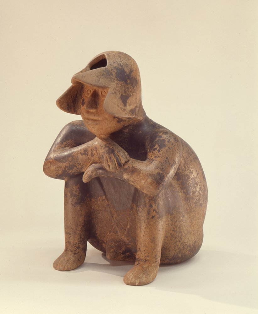 Hombre sentado, Cultura Colima de Pre-Columbian Pre-Columbian