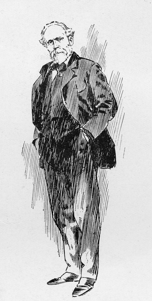 El señor Keir Hardie, el líder laborista, de un artículo titulado «La reanudación de las sesiones del Parlamento», publicado en «The Graphic», 27 de octubre de 1906 de Ralph Cleaver