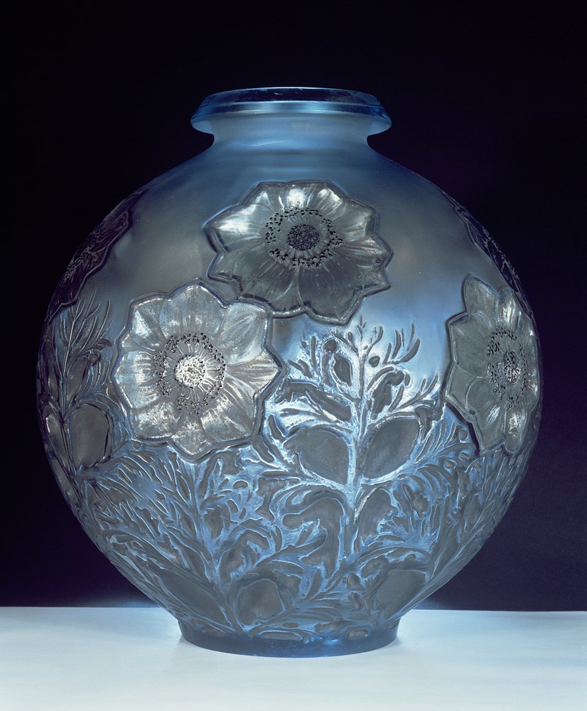 Jarrón de anémonas, 1913 de Rene Jules Lalique