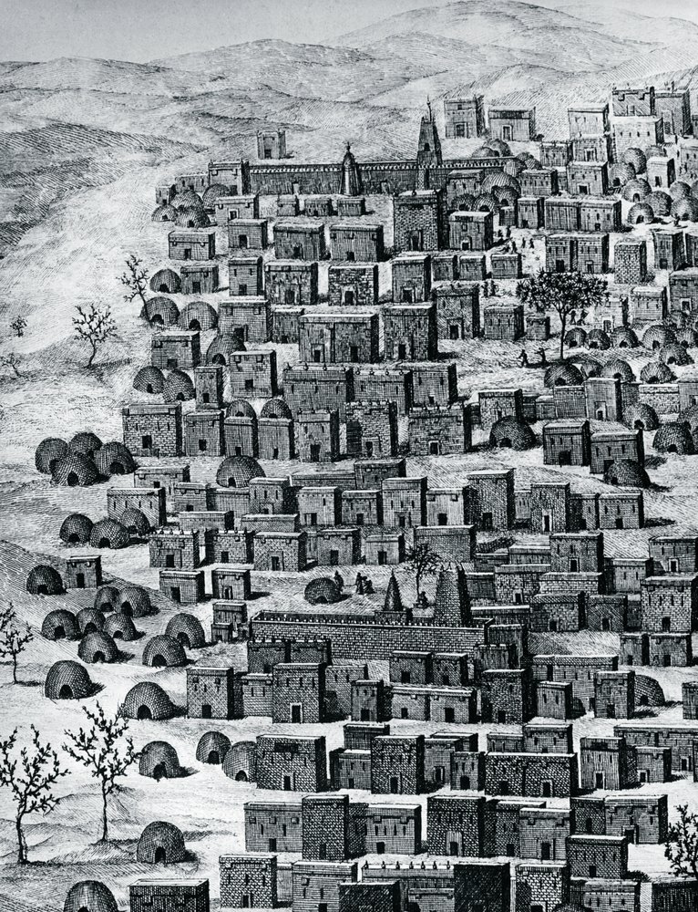 Vista de la ciudad de Tombuctú, Mali, grabado de Travels through Central Africa to Timbuctoo, por Rene Caillie (1799-1838) entre 1824 y 1828, África de Rene Caillie