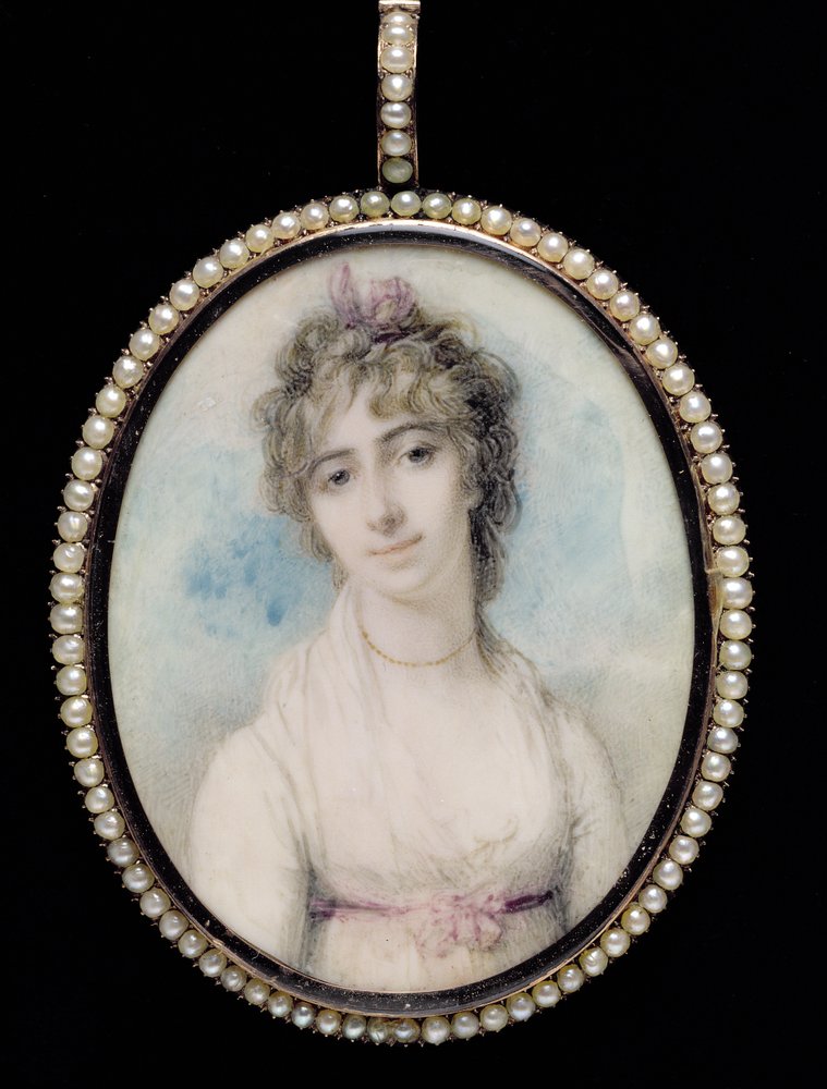 Retrato en miniatura de la Sra. Arbuthnot, primera esposa de Charles ...