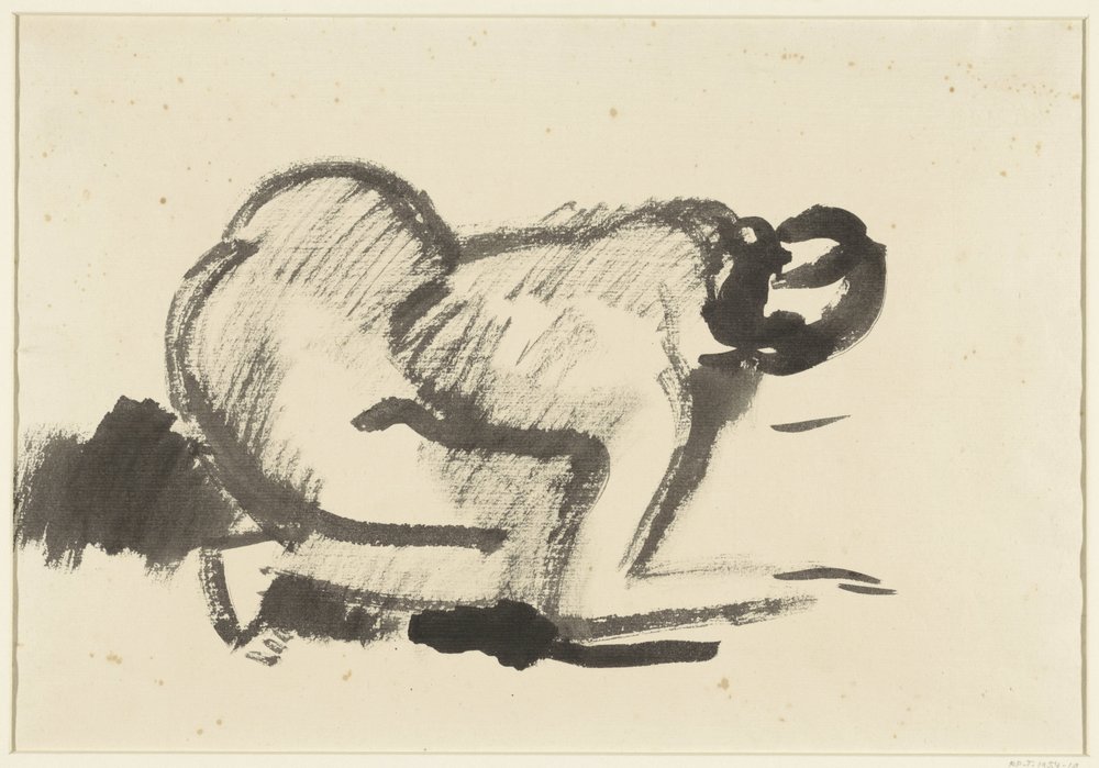 Mujer desnuda en cuclillas de Rik Wouters