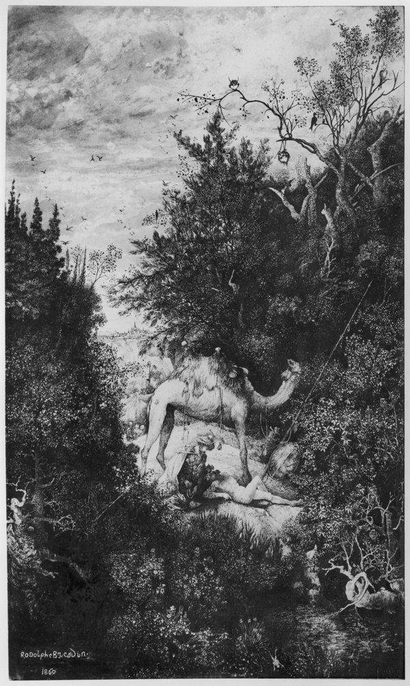 El buen samaritano, 1860 de Rodolphe Bresdin