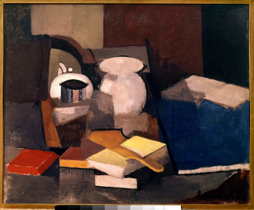 Naturaleza muerta con libros y cartas de Roger de La Fresnaye